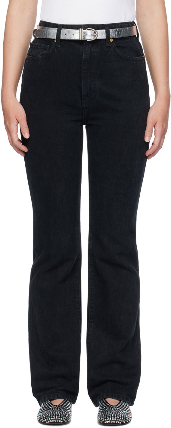Jeans Khaite Black 'The Danielle' Jeans Crna | 1032913091