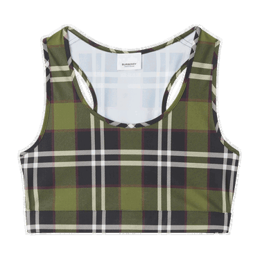 Crop top Burberry Vintage Check Crop Top Zelena | 8055846, 0