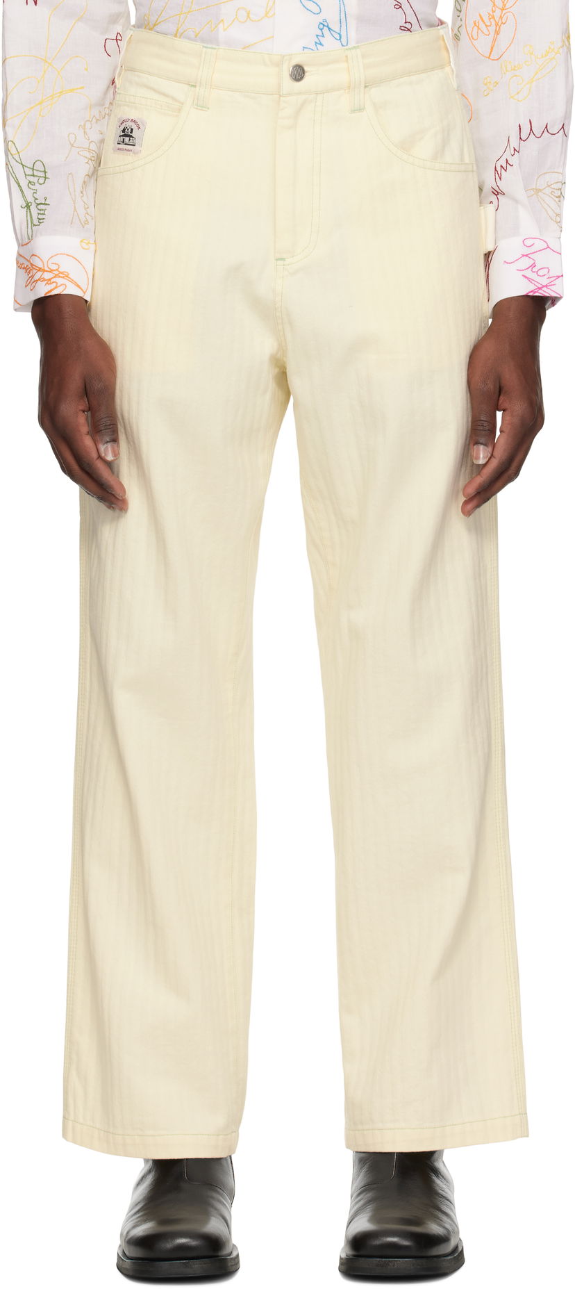 Jeans Bode Bode Greenskeeper Knolly Brook Trousers Žuta | MRS25BT004