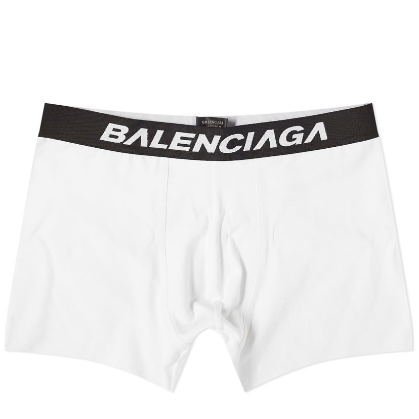 Bokserice Balenciaga Logo Boxer Briefs Bijela | 766944-4B7B2-9060