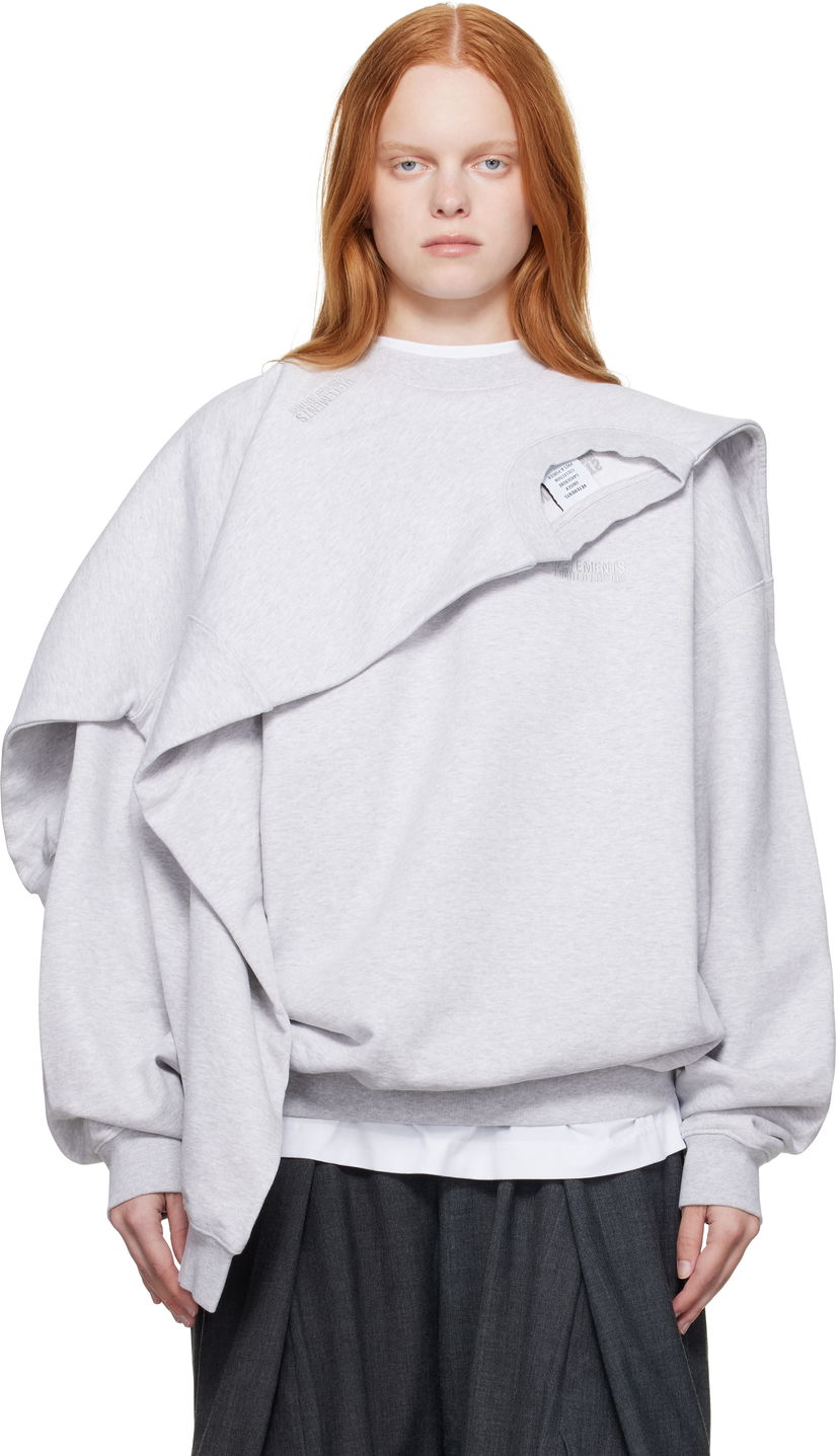 Dukserice VETEMENTS VETEMENTS Double Layered Sweatshirt Siva | UH76CW400G