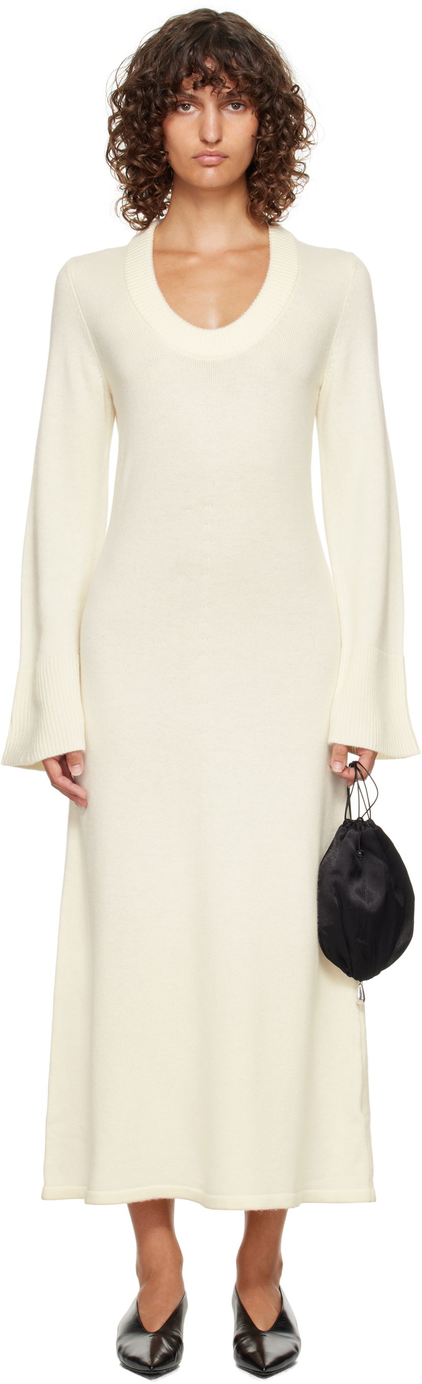 Haljina Loulou de Saison Loulou de Saison Ari Knit Maxi Dress Bijela | ARI