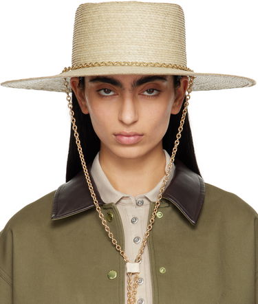 Šešir rag & bone Rag & Bone Jacque Boater Hat with Chain Bež | WJW25SH1017ST17, 0