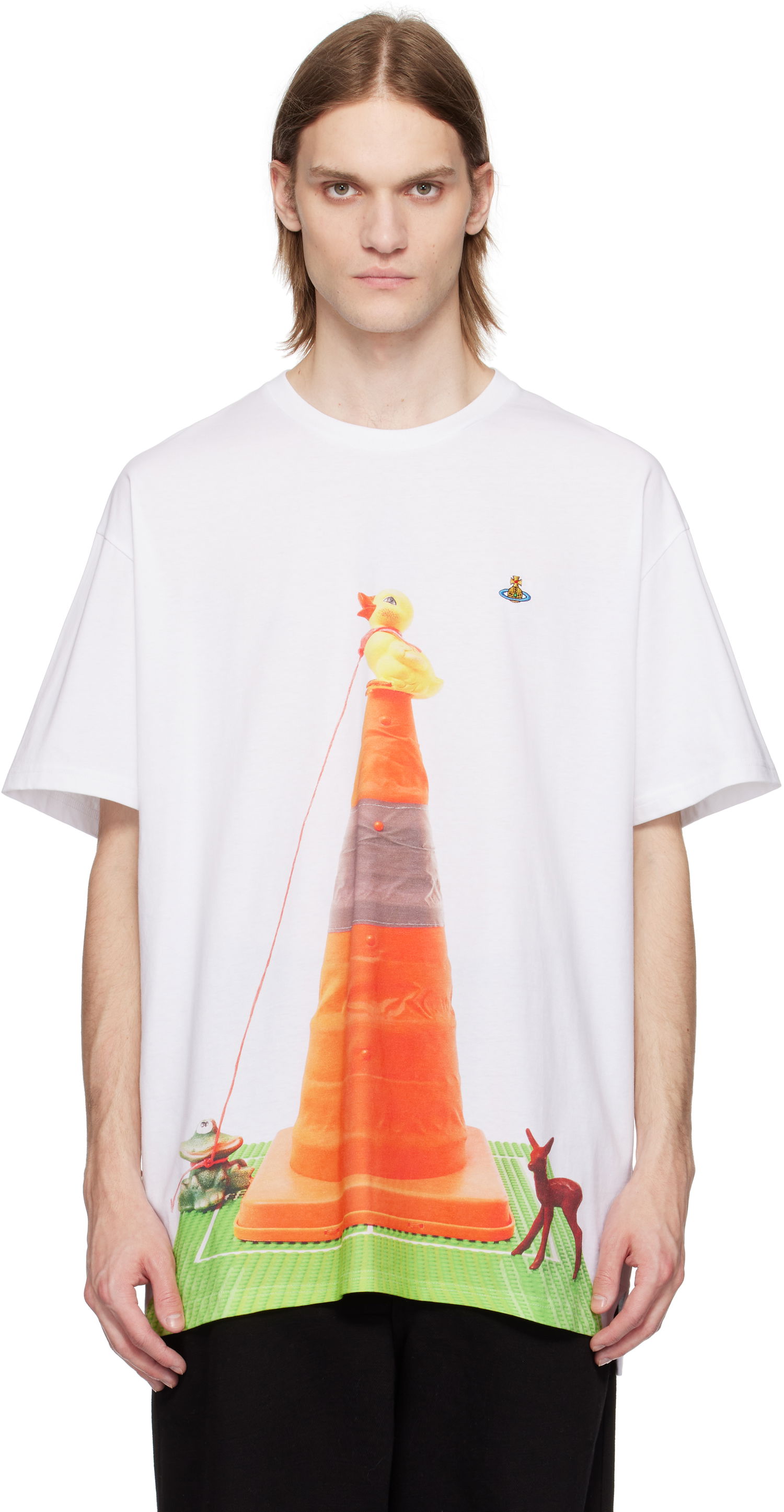 Majica kratkih rukava Vivienne Westwood Vivienne Westwood Oversized Cone T-Shirt Bijela | 3G01003D-J001M-, 0