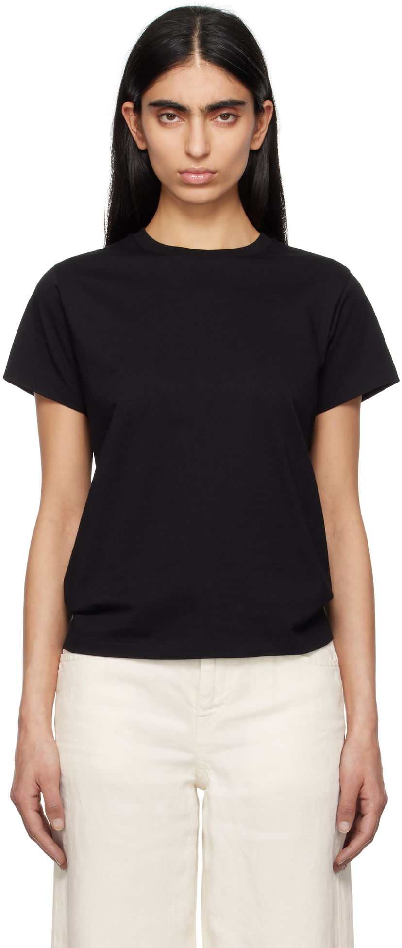 Majica kratkih rukava The Row The Row Florie T-Shirt Crna | 8652-K643