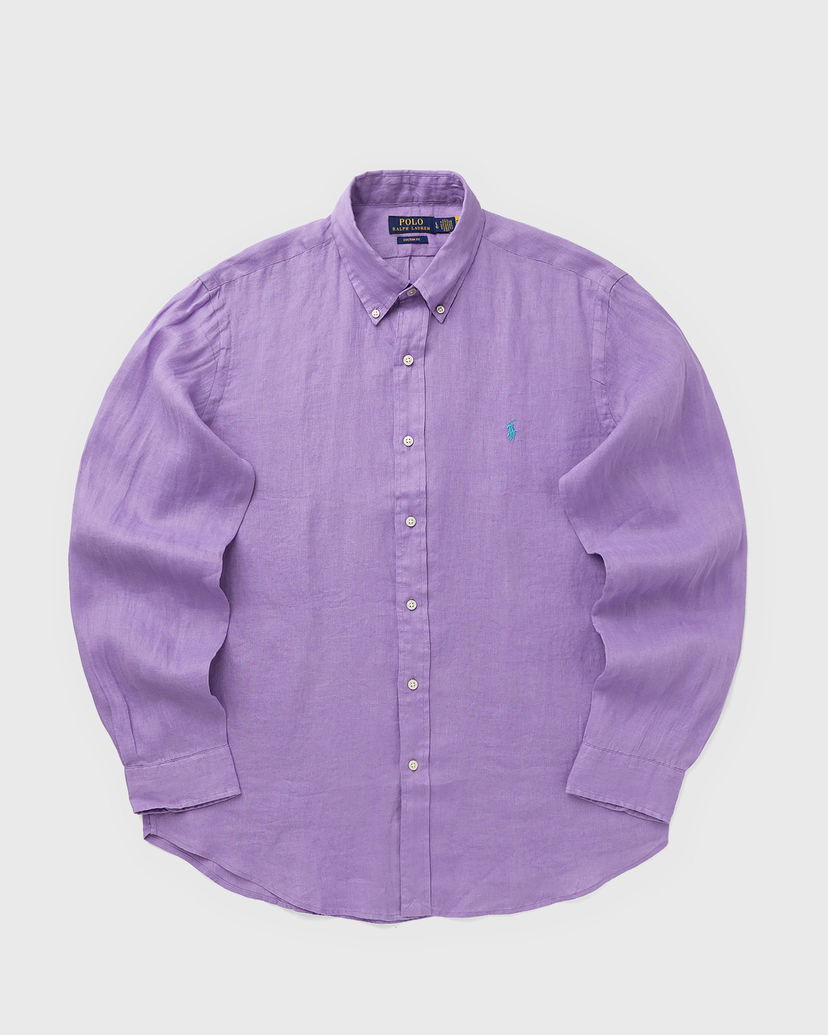 Košulja Polo by Ralph Lauren Long Sleeve Linen Custom Fit Button-Down Sport Shirt Ljubičasta | 710966294028