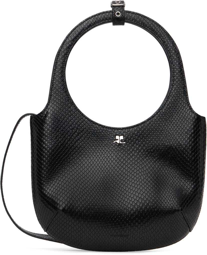 Torba za rame Courrèges Courrèges Holy Viper Shoulder Bag Crna | 325GSA102CV0045