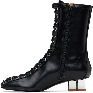 Tenisice i cipele GANNI GANNI Oleatex Eyelets Lace-Up Boots Crna | S2967, 2