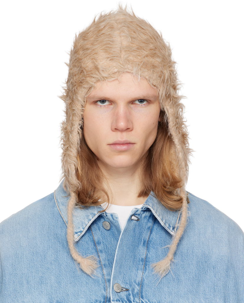 Šešir Acne Studios Acne Studios Fluffy Beanie Bež | C40395-