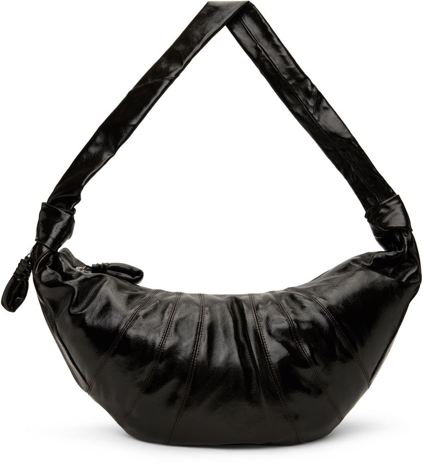 Torba za rame LEMAIRE Large Croissant Shoulder Bag Crna | BG0000 LF1329