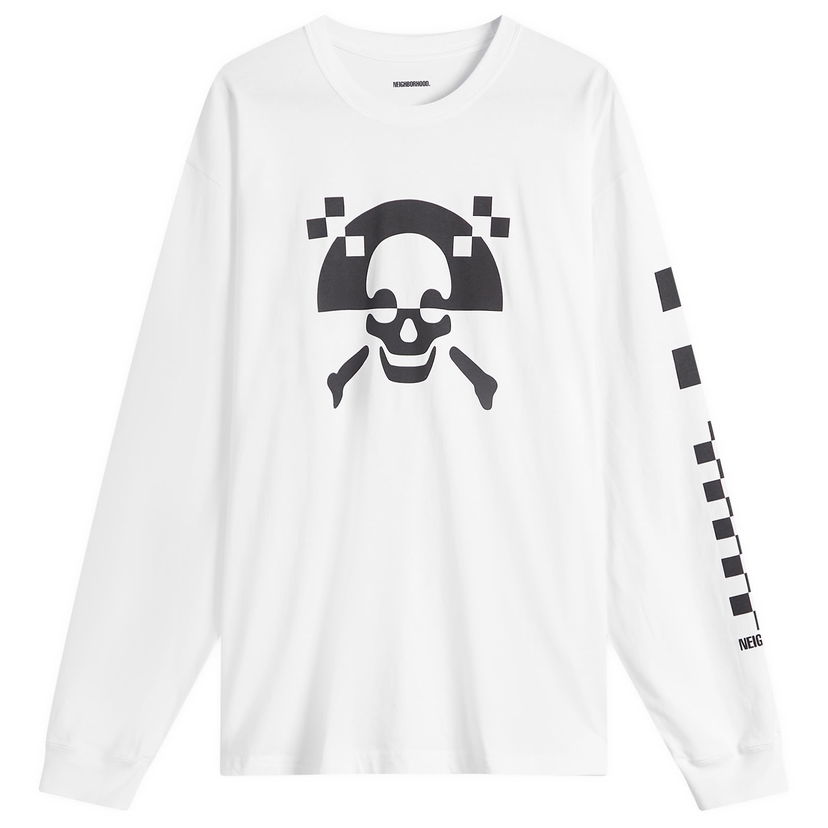 Majica kratkih rukava Neighborhood Neighborhood LS-5 Long Sleeve T-Shirt, Size Large Bijela | 242PCNH-LT05-WHT