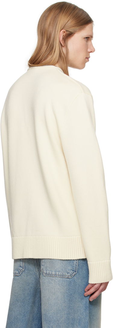 Džemper Courrèges Zipped Wool Sweater Bijela | 324MPU179FI0036, 2