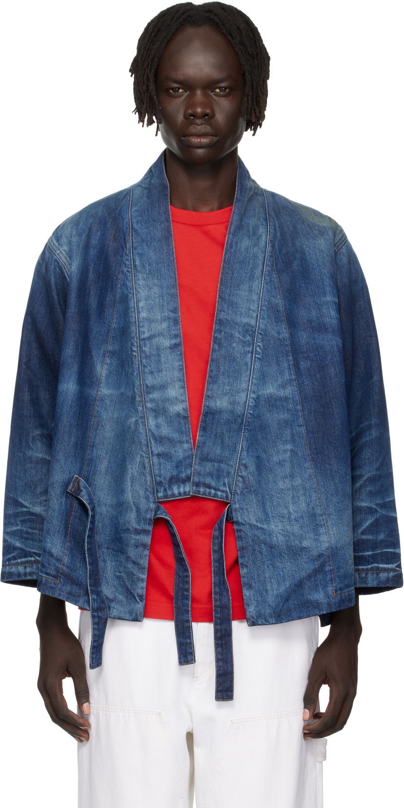 Jakna KENZO Kenzo Paris Kimono Denim Jacket Plava | FF65DV1466I7