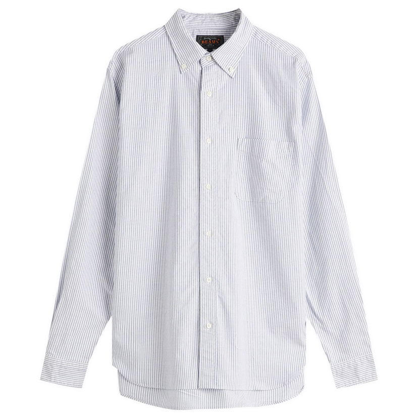 Košulja BEAMS Beams Plus Button Down Candy Stripe Shirt, Size Medium Plava | 3811-0012-139-75