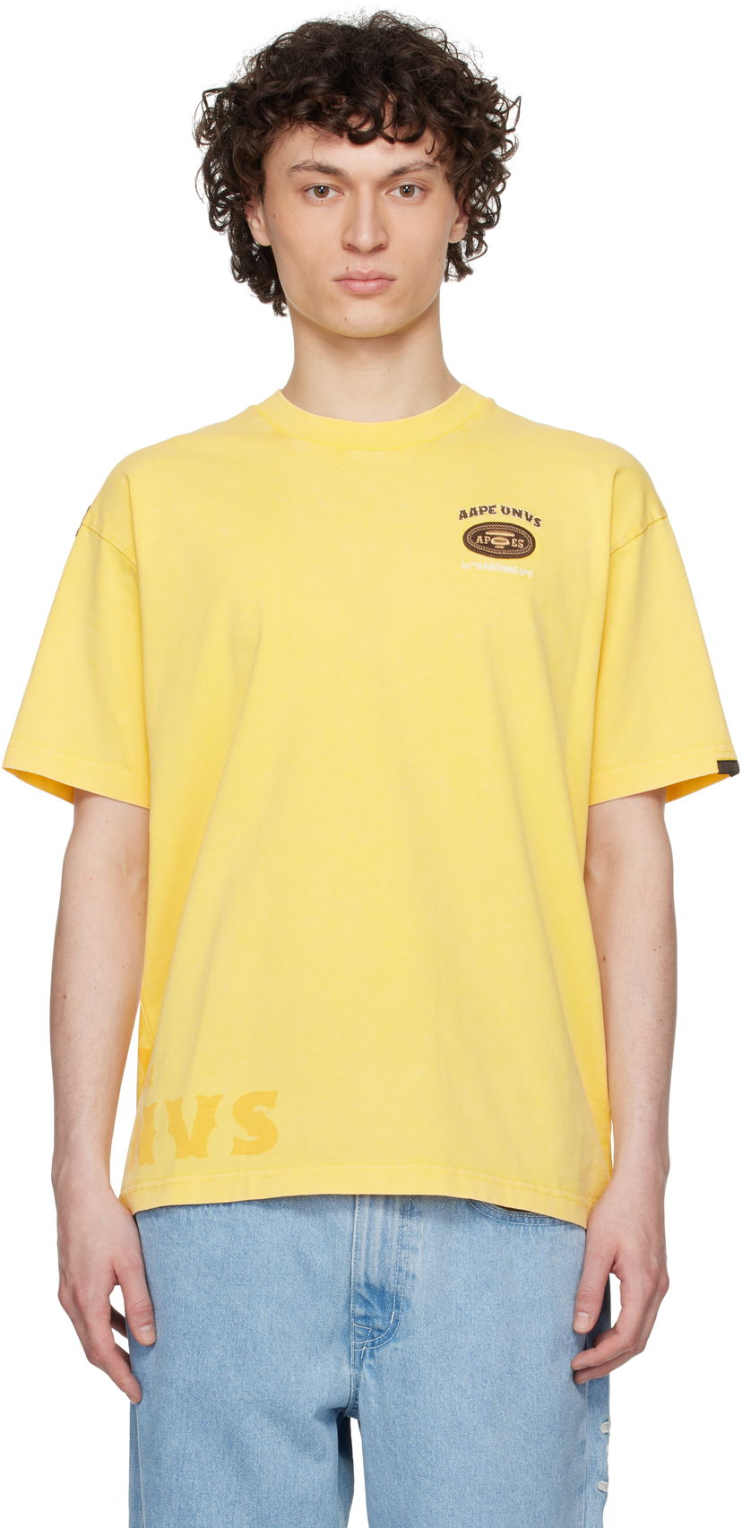 Majica kratkih rukava AAPE by A Bathing Ape AAPE by A Bathing Ape Fancy Main T-Shirt Žuta | AAPTEM1671XXNYEL