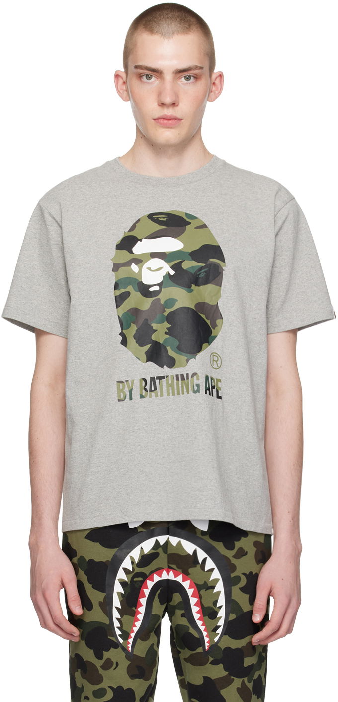 Majica kratkih rukava BAPE 1st Camo T-Shirt Siva | 001TEK301009M