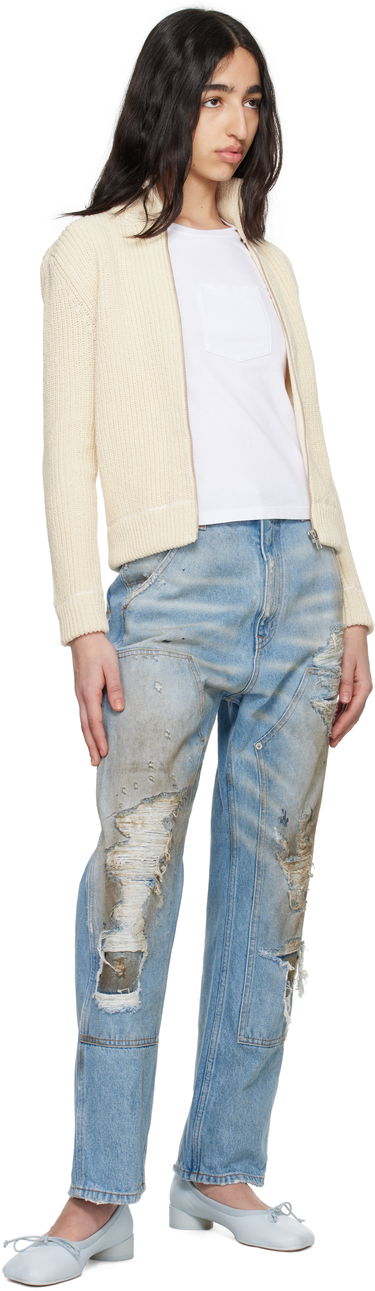 Jeans Maison Margiela MM6 Maison Margiela 5-Pocket Distressed Jeans Plava | S62LB0183 M30018, 3
