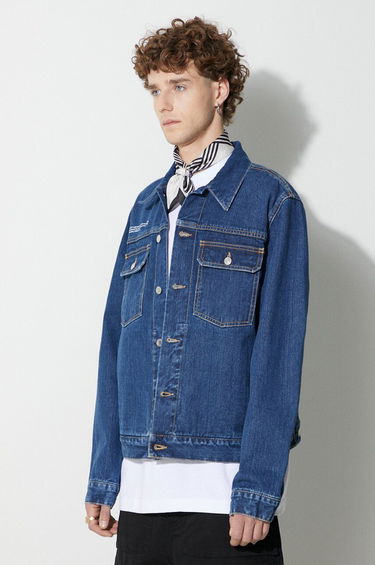 Jakna PANGAIA Pangaia Himalayan Nettle & Organic Cotton Denim Jacket Plava | 10000336, 4