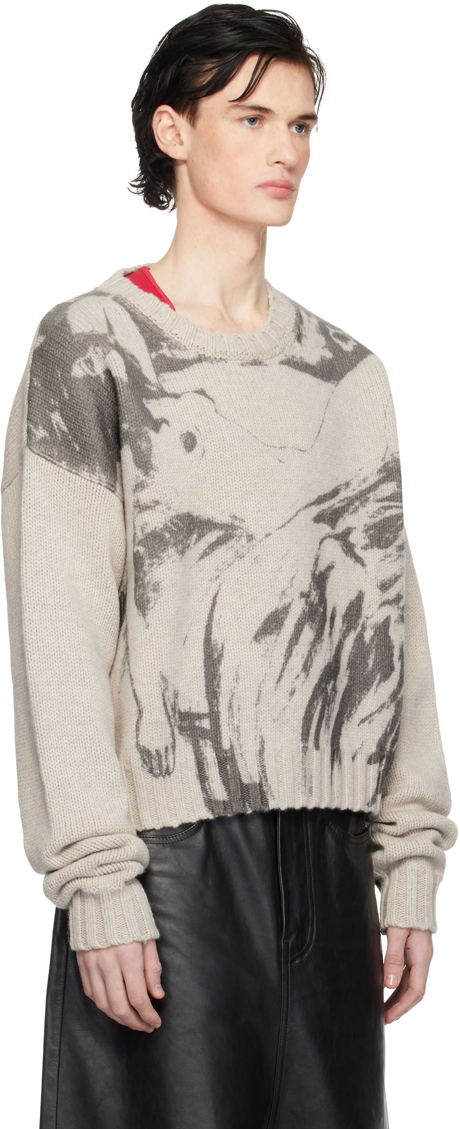 Džemper Enfants Riches Déprimés 'Past in Vain' Printed Sweater Siva | 080-227, 1
