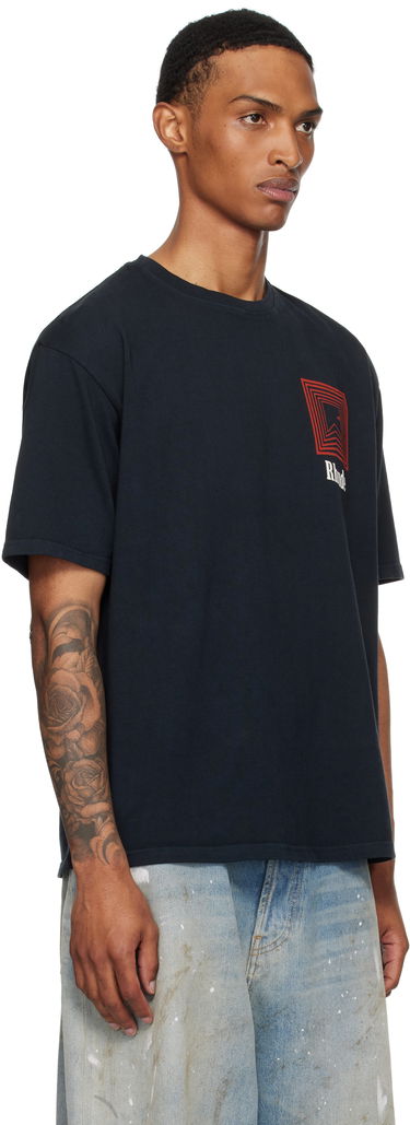 Majica kratkih rukava Rhude Rhude Chevron Logo Graphic Tee Crna | RHPF25TT21012, 1