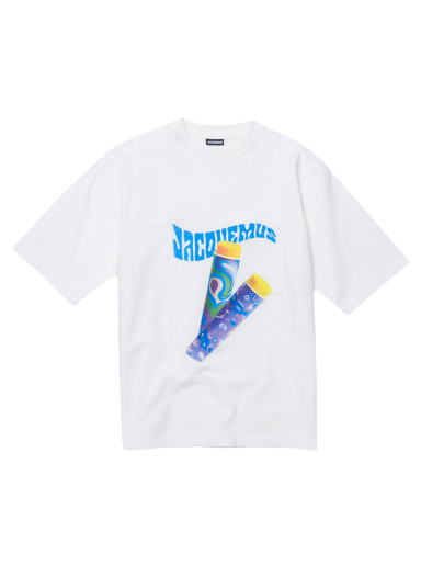 Majica kratkih rukava Jacquemus Le Paisley Sorbet Logo Boxy Bijela | 226JS049-2099-1CK