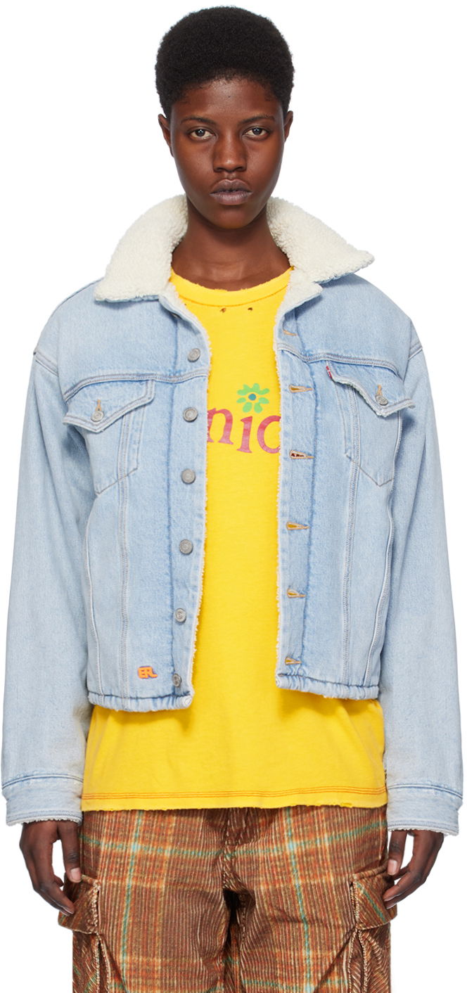 Jakna ERL ERL Denim Trucker Jacket Plava | ERL07J201