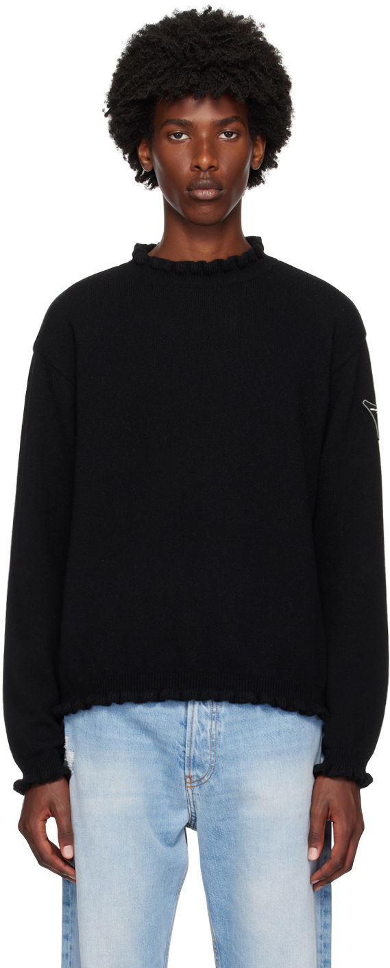 Džemper Andersson Bell Black Flower Rib Sweater Crna | atb1173m