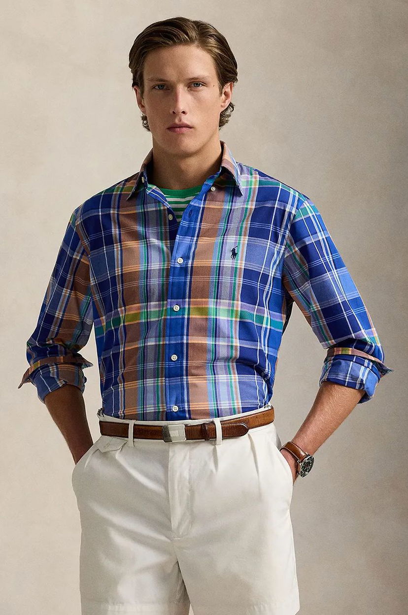 Košulja Polo by Ralph Lauren Checked Cotton Shirt Plava | 710960639