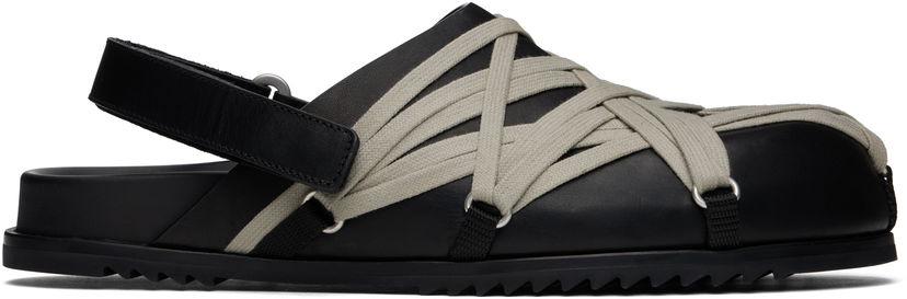 Odjeća Rick Owens Rick Owens Hollywood Megalaced Mules Crna | RU01E5813 LOOW1