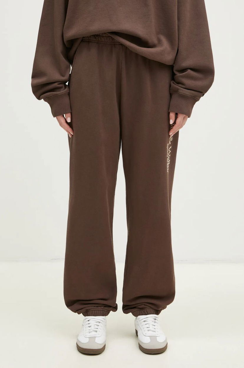 Trenirka Sporty & Rich Sporty & Rich H&W Crest Sweatpants Smeđa | PA036512242BR03