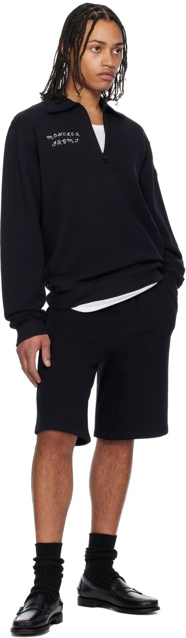 Kratke hlače Moncler Moncler Genius x FRGMT Hiroshi Fujiwara Embroidered Logo Cotton Shorts Crna | K109U8H00001M5214, 4