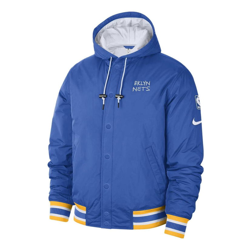 Bomber jakna Nike Brooklyn Nets City Courtside Bomber Full-Zip Hoodie Jacket Plava | DR2435-463