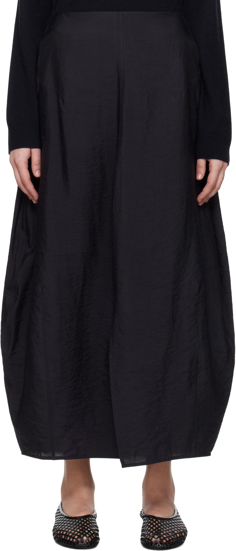 Suknja TOTEME TOTEME Parachute Maxi Skirt Crna | 252-WRB0275-FB0368