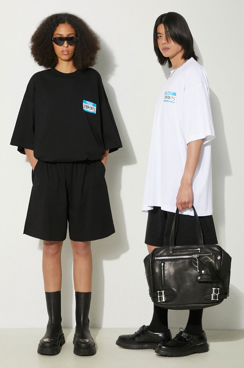 Kratke hlače VETEMENTS VETEMENTS Jersey Shorts Crna | UE64SS700B