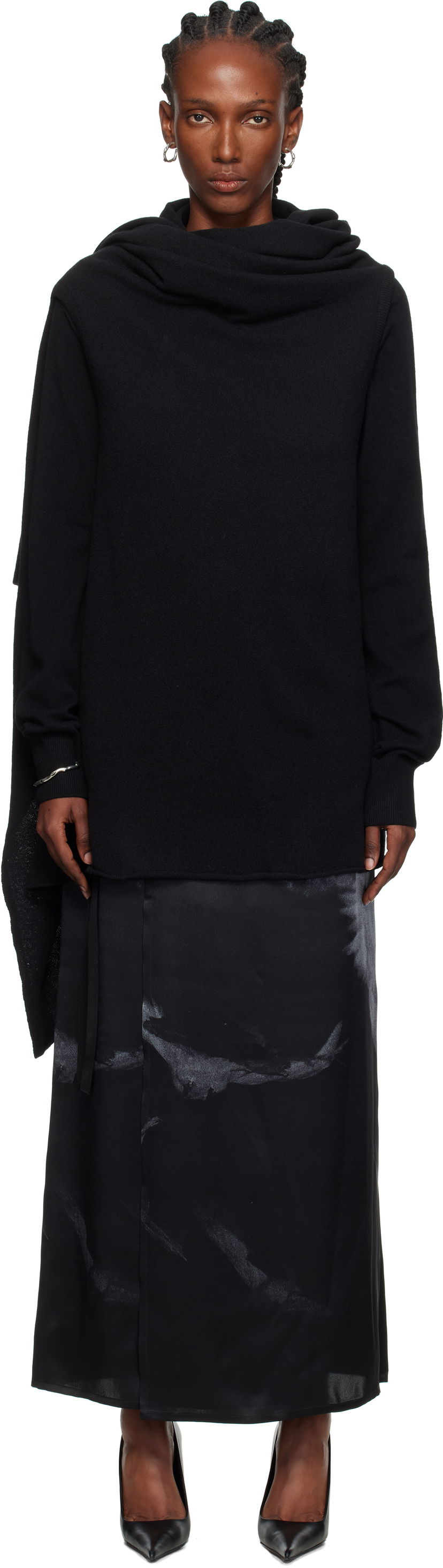 Džemper Ann Demeulemeester Ann Demeulemeester Nadine Turtleneck Sweater Crna | 2520-W-KN24-KN073-099