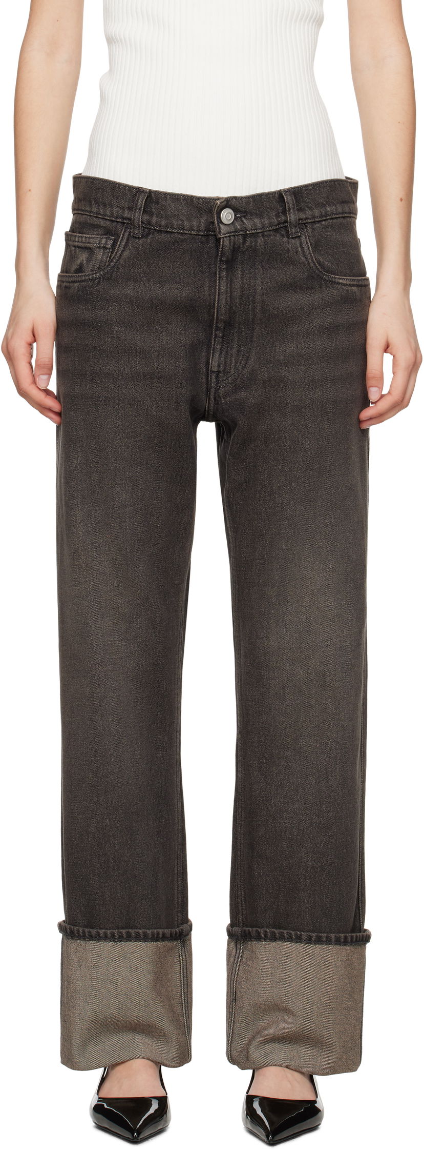 Jeans Coperni Coperni Boyfriend Jeans Siva | COPP122F2036