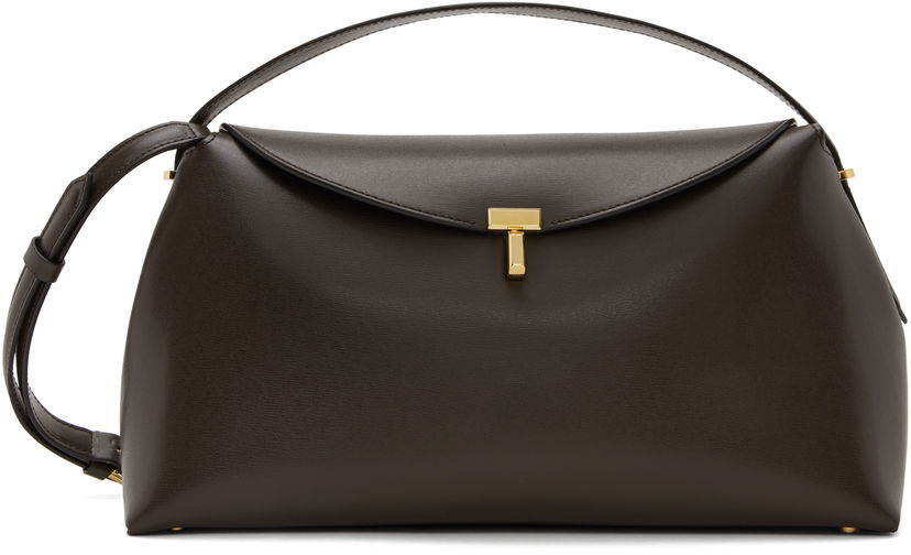 Ručna torbica TOTEME Toteme T-Lock Top Handle Bag Smeđa | 244-WAL956-LE0025