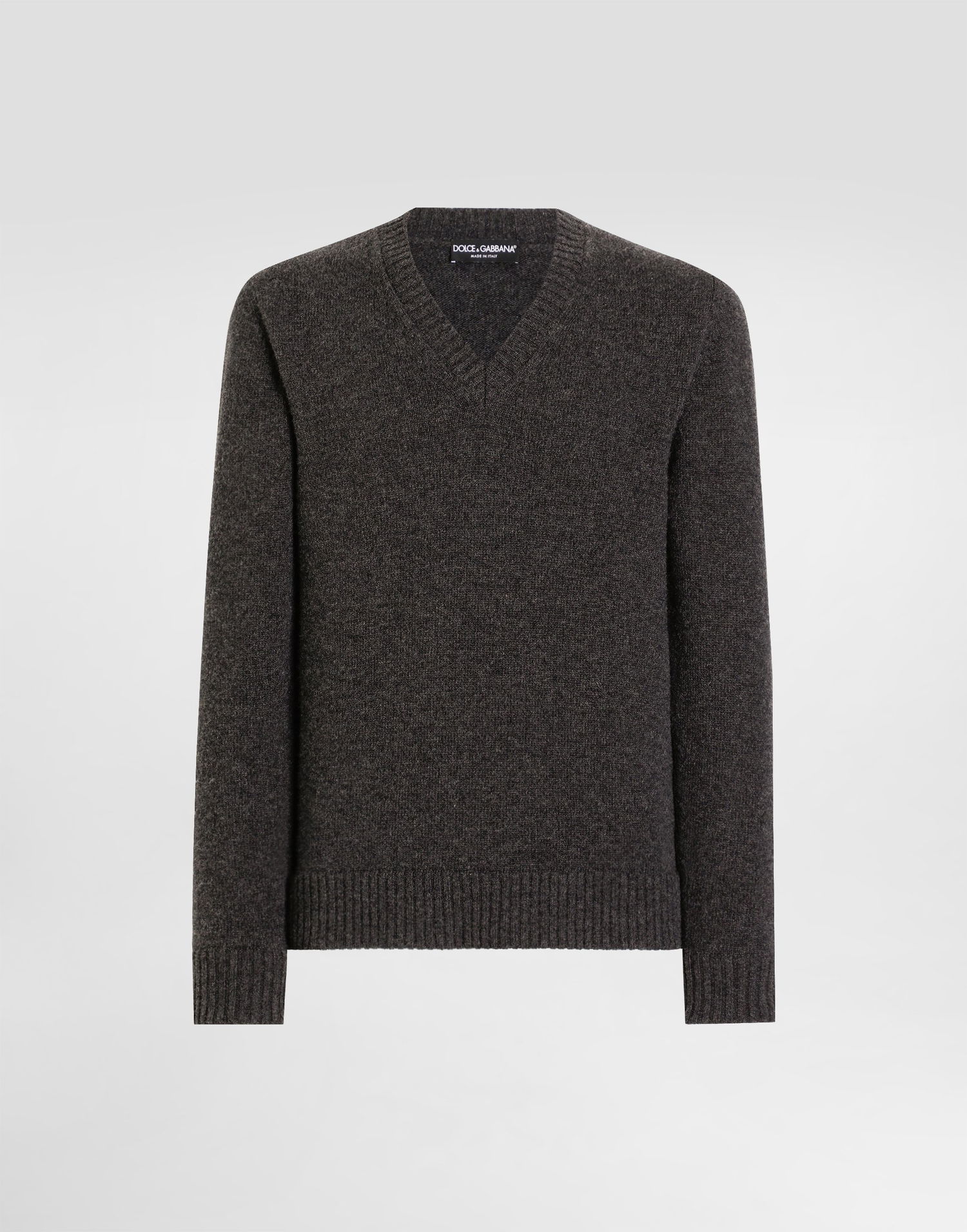 Džemper Dolce & Gabbana Dolce & Gabbana V-Neck Wool Pullover Siva | GXY28TJCVYAN0190, 0