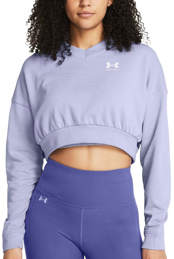 Dukserice Under Armour Rival Terry OS Crop Crw-PPL Ljubičasta | 1382738-539