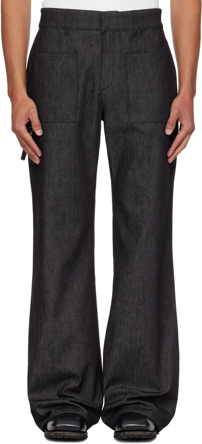 Jeans Courrèges Courrèges 2-Pocket Flare Jeans Crna | 325DPA414DE0044