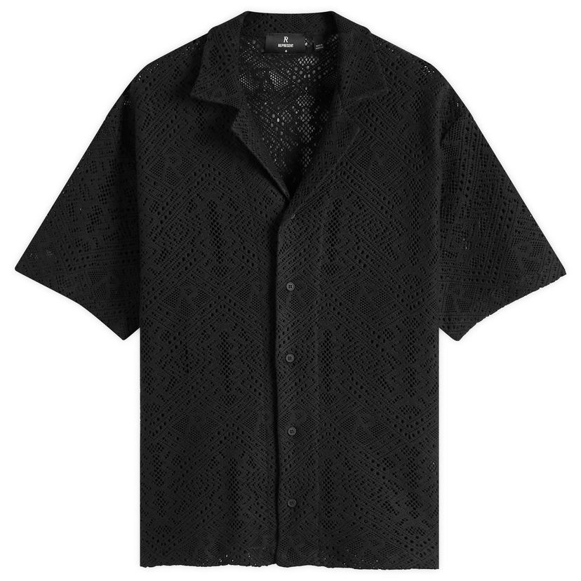 Košulja Represent Clo Represent Crochet Shirt Crna | MLM3837-01