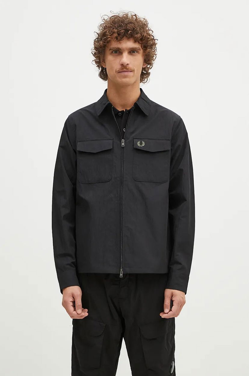 Košulja Fred Perry Overshirt Pocket Crna | M5684.236