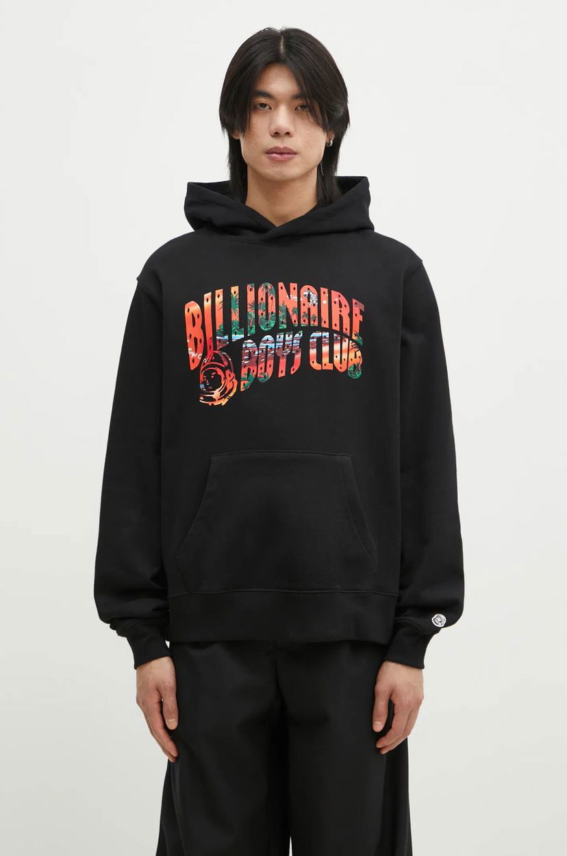 Dukserice BILLIONAIRE BOYS CLUB Billionaire Boys Club Tropical Island Fill Arch Logo Popover Hoodie Crna | B24446