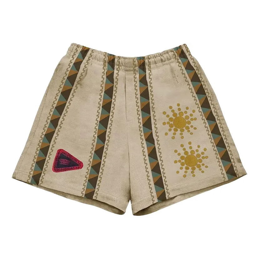 Kratke hlače Cactus Jack by Travis Scott Travis Scott Cactus Jack Starburst Shorts Bež | CJAM-PS05