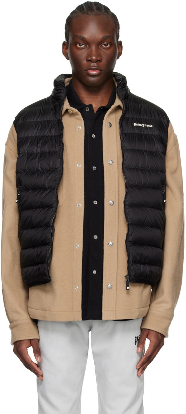 Prsluk Palm Angels Classic Logo Down Vest Crna | PMEX009S24FAB0011003
