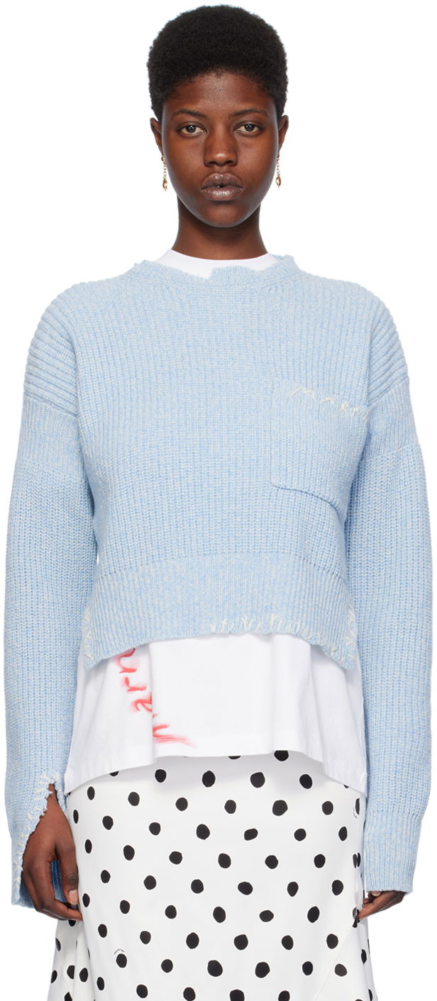 Džemper Marni Mouliné Sweater Plava | GCMD0506Q0 UFH301