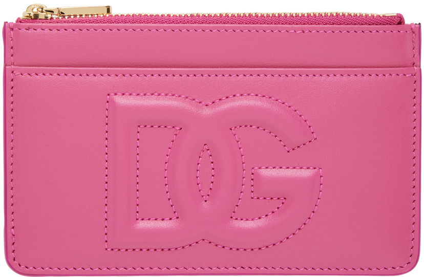 Novčanik Dolce & Gabbana Pink Embossed Card Holder Ružičasta | BI1261AG081