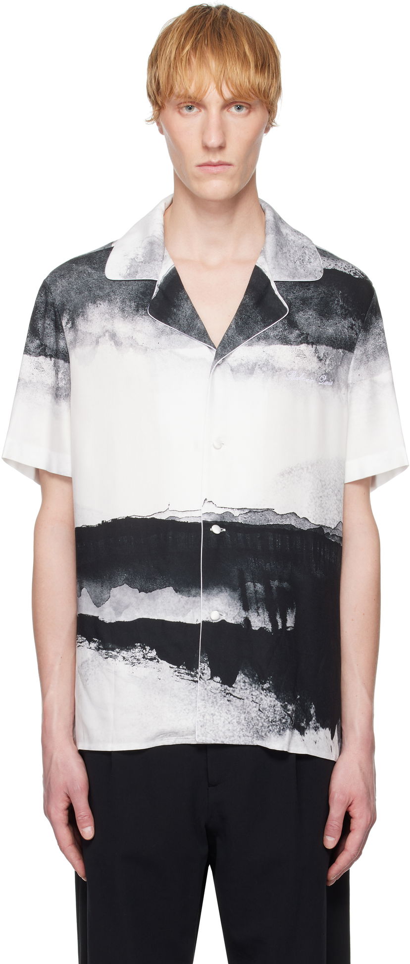 Košulja Balmain Balmain Pyjama Moon Print Shirt Bijela | EH0HN087VI27