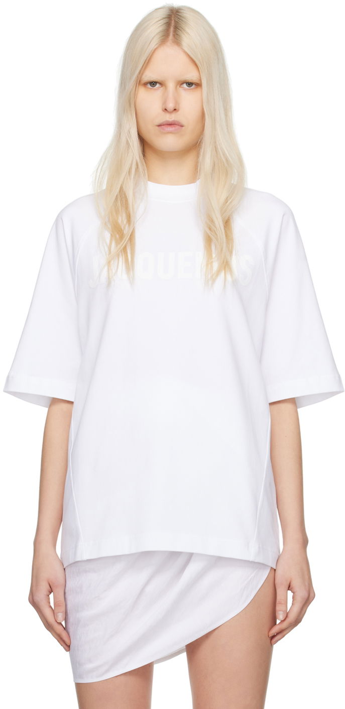 Majica kratkih rukava Jacquemus Les Classiques 'Le Typo' Bijela | 24E245JS212-2031