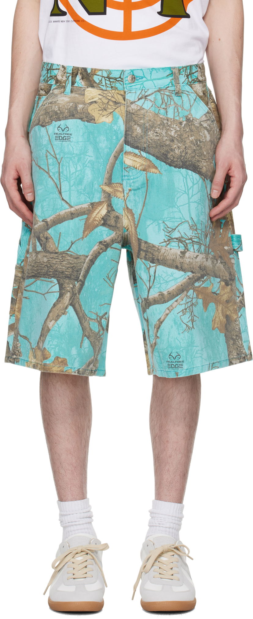 Kratke hlače Awake NY Awake NY Frayed Painter Shorts Tirkiz | AWK-SP25-PA004